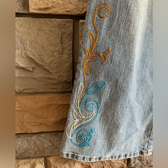 Hippie/Bohemian low rise bell bottom jeans - Picture 3 of 6